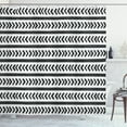 thumbnail image 1 of Ambesonne Geometric Shower Curtain, Stripes Arrow Shapes, 69"Wx84"L, Charcoal Grey and White, 1 of 3
