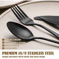thumbnail image 2 of 48-Piece Matte Black Silverware Set for 8, Stainless Steel Flatware Set with Steak Knives, Hand Wash Recommended, 2 of 3