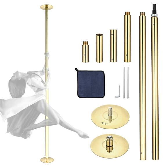 Yescom 9.25FT Professional Stripper Pole Static Spinning Dancing Pole Kit for Party Club Exercise Fitness, Gold