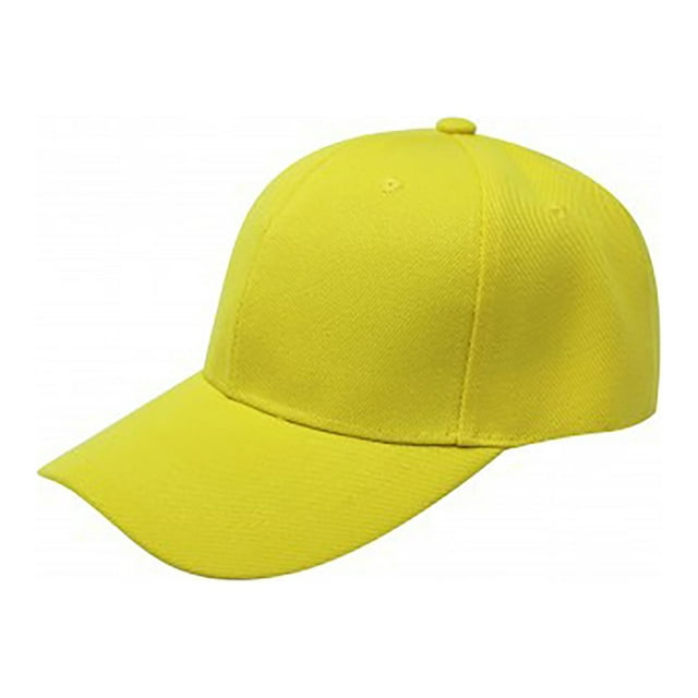 Lot de 15 en Gros Casquette de Baseball Unie Réglable (Jaune)