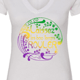 thumbnail image 4 of Inktastic Laissez Les Bon Temps Rouler Mardi Gras Women's V-Neck T-Shirt, 4 of 5