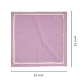 thumbnail image 4 of FINGERCRAFT Cloth Napkins Cotton, Set of 6, Mitered Corners with RIC Rac Lace, Washable Napkins Cloth Lavender, 4 of 7