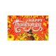 thumbnail image 2 of ¡Últimas Unidades a Precios Bajos!, Fondo de tela con temática de Acción de Gracias Serie naranja y amarilla Cosechas de Acción de Gracias Calabaza Hoja de arce Pavo Decoración de fiesta Akmoler, 2 of 7