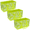 lime, variant on DURASACK® Large Collapsible Totes, All-Purpose, 25"L x 12"W x 14"H, Lime Floral, 3-Pack