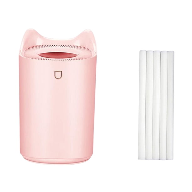 Humidificador de aire ultrasónico compacto difusor esencial aceite LED luz nocturna Aroma 3L Rosado Macarena Humidificador portátil