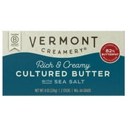 Vermont Creamery Cultured Stick Butter with Sea Salt, 8 oz, 2 Sticks