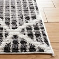 thumbnail image 3 of SAFAVIEH Marrakesh Nellie Geometric Polyester Area Rug, Charcoal/Ivory, 6'7" x 6'7" Square, 3 of 8
