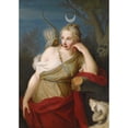 thumbnail image 2 of Pietro Rotari 18x24 Gold Ornate Framed and Double Matted Museum Art Print Titled - Diana, Goddess of the Hunt, Leaning Against a Tree, 2 of 4