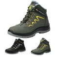 thumbnail image 4 of NOKIO Men's Winter Cowhide Welding Labor Shoes With Toe Non Slip Spark Proof High Top Work Shoes Lightweight Welder Protective Shoes Men'S Cold-Resistant Cotton Shoes, 4 of 5