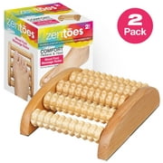 ZenToes Wooden Foot Massage Roller - Reduce Plantar Fasciitis and Neuropathy Foot Pain - 2 Pack
