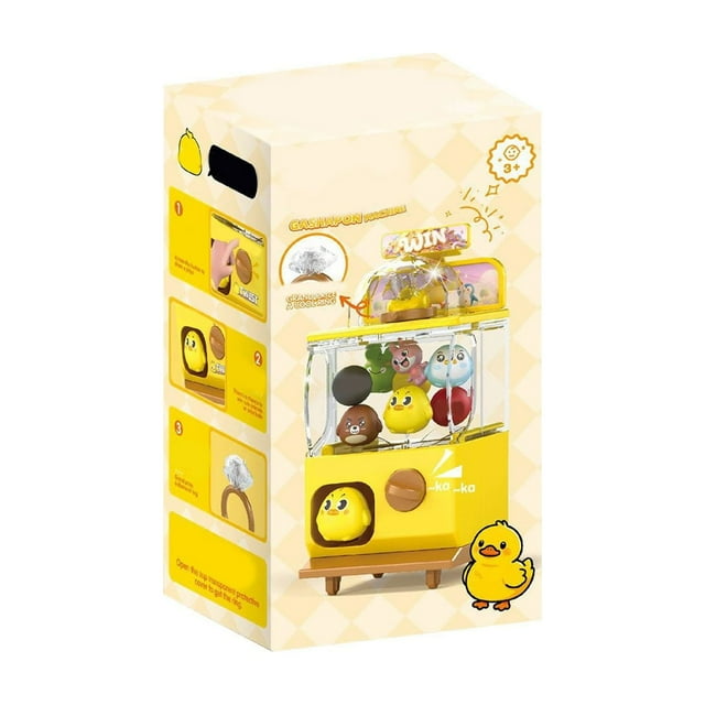 Desktop Mini Arcade Claw Machine Toy, Cute Figure Prize Game with Turn-Knob, Fun Interactive Skill Game for Collectors And Play