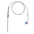 thumbnail image 2 of Hilitand Thermocouple 0-400 Degrees Celsius  1 Meter Length Temperature Sensor Probe PT100, 2 of 8