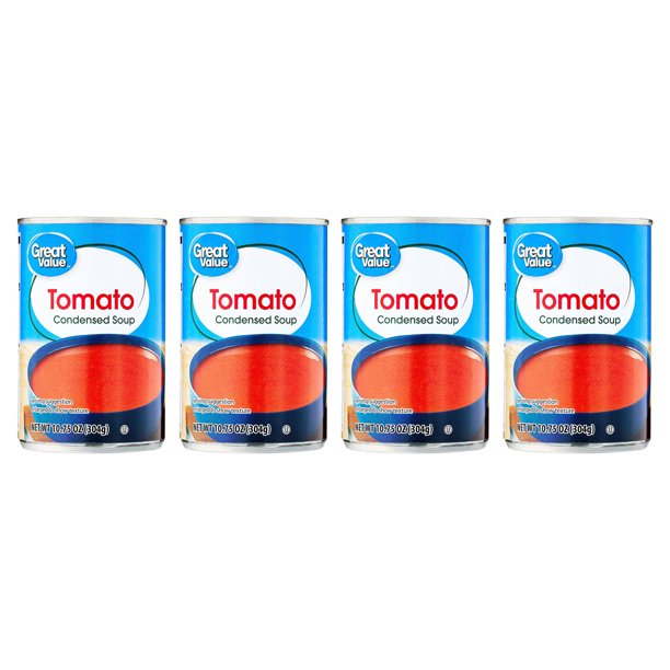 (4 pack) Great Value Tomato Condensed Soup, 10.75 oz