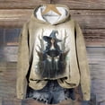 thumbnail image 2 of Chandail en Molleton Sans Capuche Imprimé Col Rond Manches Longues Automne Hiver pour Femmes Confortable Mode, 2 of 3