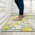 thumbnail image 2 of Lemon Kitchen Rug Set of 2 Buffalo Plaid Anti Fatigue Non-Slip Kitchen Mats Yellow Comfort Standing Mat Waterproof Farmhouse PVC Carpet for Kitchen Laundry Office Sink (17.3" x28" + 17.3" x 47"), 2 of 6