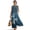 Cherry Blossom Blue, variant on Vintage Lemon Birds Floral Print Maxi Dress for Women Crewneck Sleeveless A-line Casual Dresses Summer Beach Vacation Long Dresses Flowy Sundress with Pockets, 3X-Large