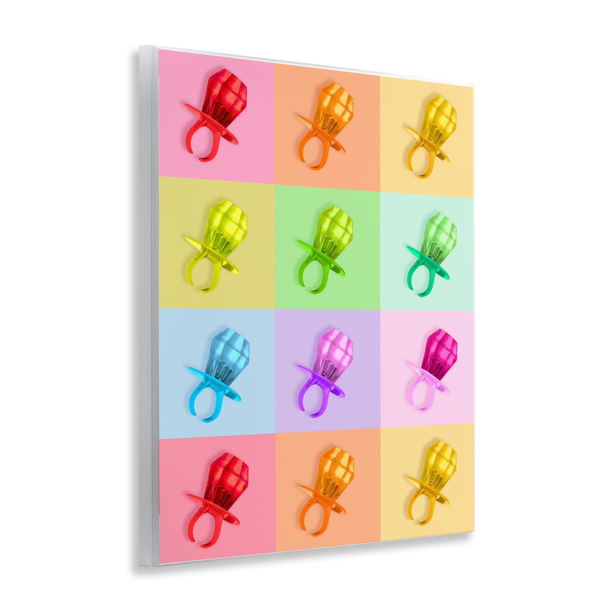 Stupell Industries Candy Gem Pop Grid Wall Plaque Art, design by LISH Creative