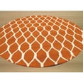 thumbnail image 6 of Hand-tufted Wool Orange Transitional Geometric Chain-Link Rug, 6 of 7