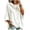 White, variant on TGSLY Women's Zip Up Drawstring Hooded Jacket Lightweight 3/4 Dolman Sleeve Cardigan Coat Loose Casual Solid Color Fall Outerwear XL