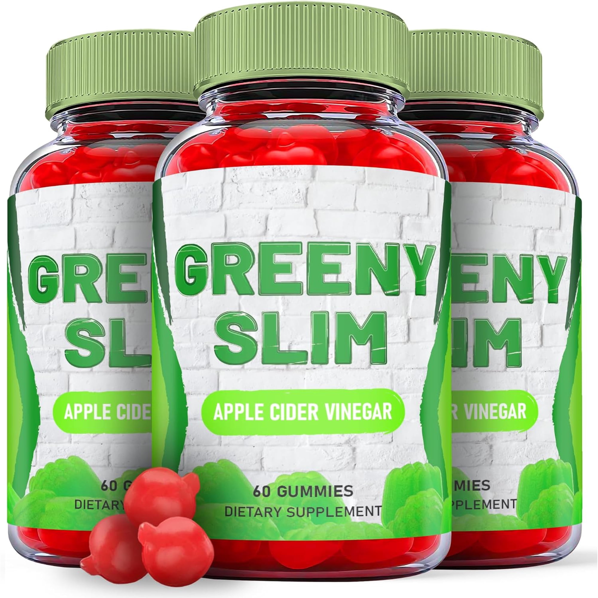 (3 Pack) Greeny Slim Keto ACV Gummies - Apple Cider Vinegar Supplement for Weight Loss - Energy & Focus Boosting Dietary Supplements for Weight Management & Metabolism - Fat Burn - 180 Gummies