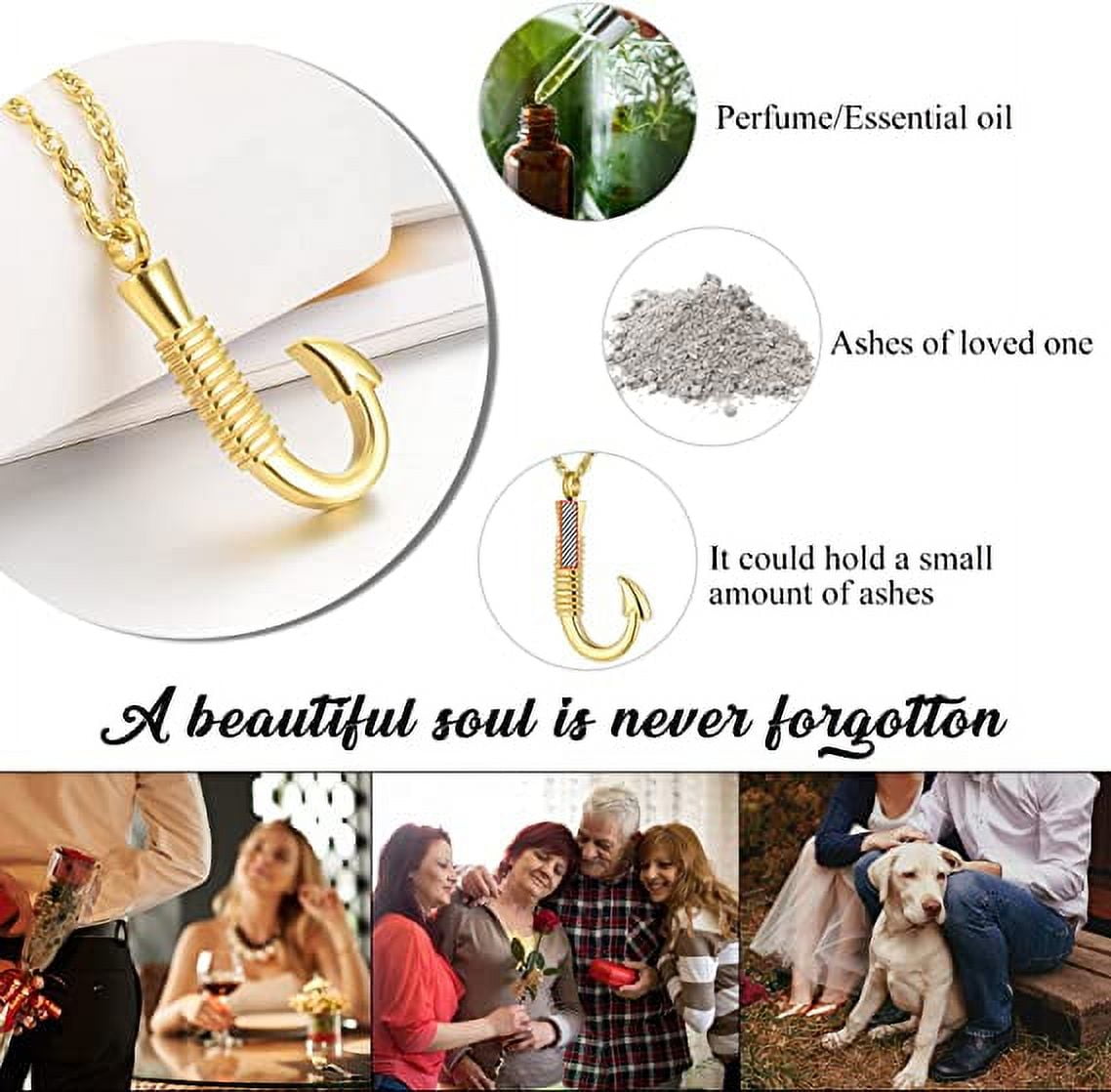 Titanium Steel Cremation Fish Hook Necklace: Stylish, Durable, And  Memorable Keepsake Urn Jewelry For Ashes, Memorials, And Congratulations  From Szzas, $22.54