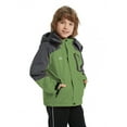 thumbnail image 3 of Wantdo Boy's Skiing Jacket Hooded Winter Jacket Water Resistant Snow Coat Green 14/16, 3 of 9