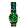 thumbnail image 2 of 3 Stripe Navy Blue And Green Nato Strap With Gold Buckle, 2 of 3