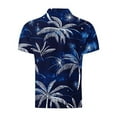 thumbnail image 5 of Zylanna Men's Hawaiian Shirts, Short Sleeve Quickly Dry Turndown Collar Casual Summer Beach Button Down Shirts Blue Size 2XL, 5 of 5