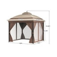 thumbnail image 2 of EastVita 10x10 Ft Outdoor Gazebo Tent with Mosquito Netting Outdoor Canopy Shelter with 110 Square Feet of Shade with Storage Bag, 2 of 8