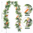 thumbnail image 2 of 1.75 M Easter Egg Garland, Artificial Eggs Garland Decor with Carrots & Flowers, Spring Flower Garland, Easter Hanging Garland for Fireplace, Mantle, Table & Indoor Home Decor, 2 of 6