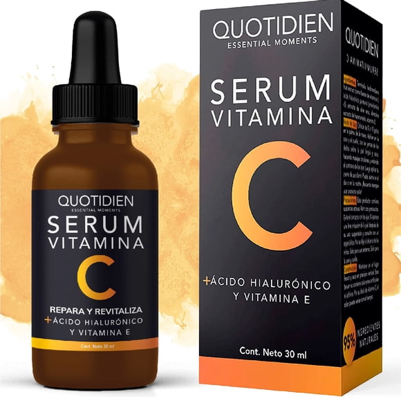 Serum Vitamina C + &Aacute;cido Hialur&oacute;nico + Vitamina E | 95% Ingredientes Naturales | Skin Care | Luminosidad, Hidrataci&oacute;n, Firmeza y Tono m&aacute;s Uniforme | Textura
