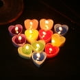 thumbnail image 6 of Heart Shape Christmas Tealights Candle Set In Vibranted Color Option For Holiday Gatherings And Festival Decoration, 6 of 14
