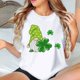 thumbnail image 1 of Puntoco Liquidación de camisetas cortas para mujer Camiseta de manga corta con cuello redondo y estampado informal a la moda para mujer, 1 of 5