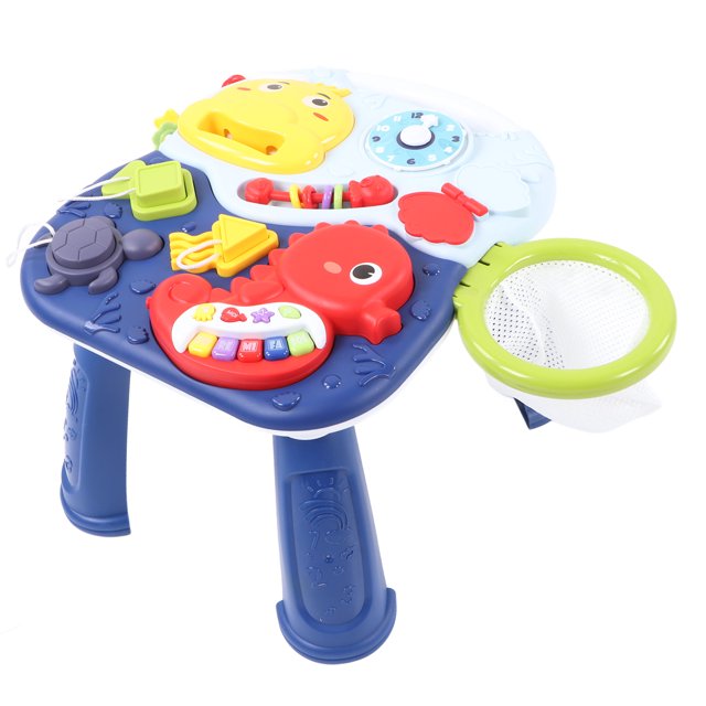 Mesa de música para bebé, tema del océano, mesa de centro para bebé de aprendizaje, mesa de actividades para bebé, artesanía excepcional