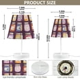 thumbnail image 4 of Yayeee Mini Table Lamp 10.8" Dimmable with Fabric Shade 3 Color Temperatures, Purple Jam, 4 of 7