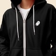 thumbnail image 5 of Dalix Ghost Embroidered Zip Hoodie Fleece Long Sleeve Pocket Warm Soft Mens in Black 2XL XX-Large, 5 of 5
