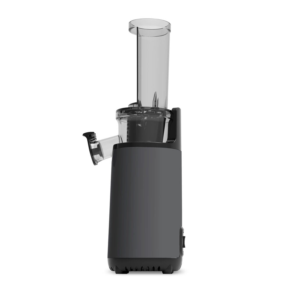 Elite Gourmet Compact Masticating Cold Press Slow Juicer, Black