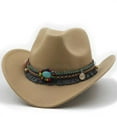 thumbnail image 5 of VNKIDY Kids Caps Children Striking Solid Color Cowboy Hat Embellished With Colorful Beaded Band Intricate Braided Details For Fashion Statement Cute Headwear, 5 of 6