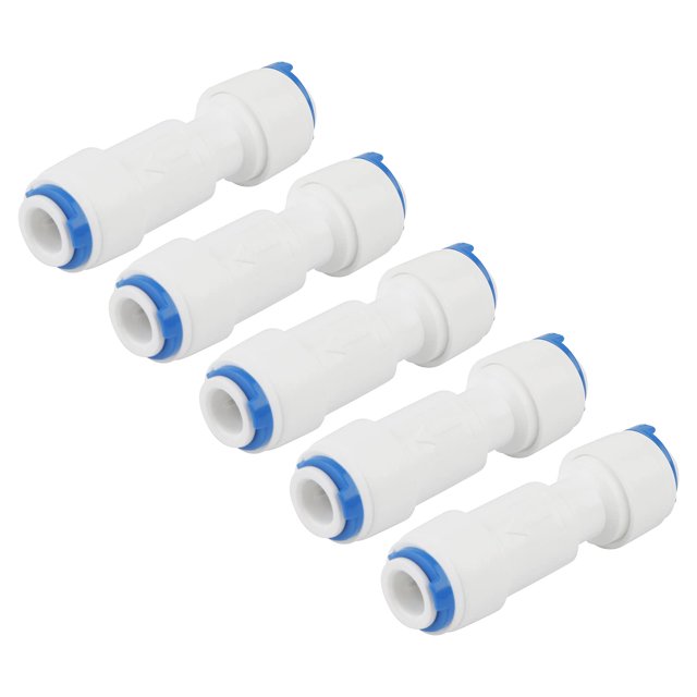 jiuwu 1/4 OD Conexión rápida Empuje para conectar el tubo de agua 5 piezas Válvula de retención de conexión rápida de 1/4 pulgadas para sistema de ósmosis inversa de válvula de agua pura RO