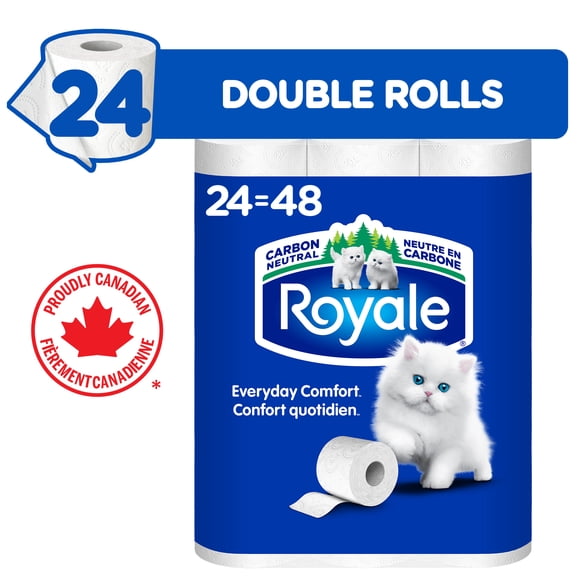 Royale Papier Hygiénique Confort Quotidien, 24 équivalant à 48 rouleaux