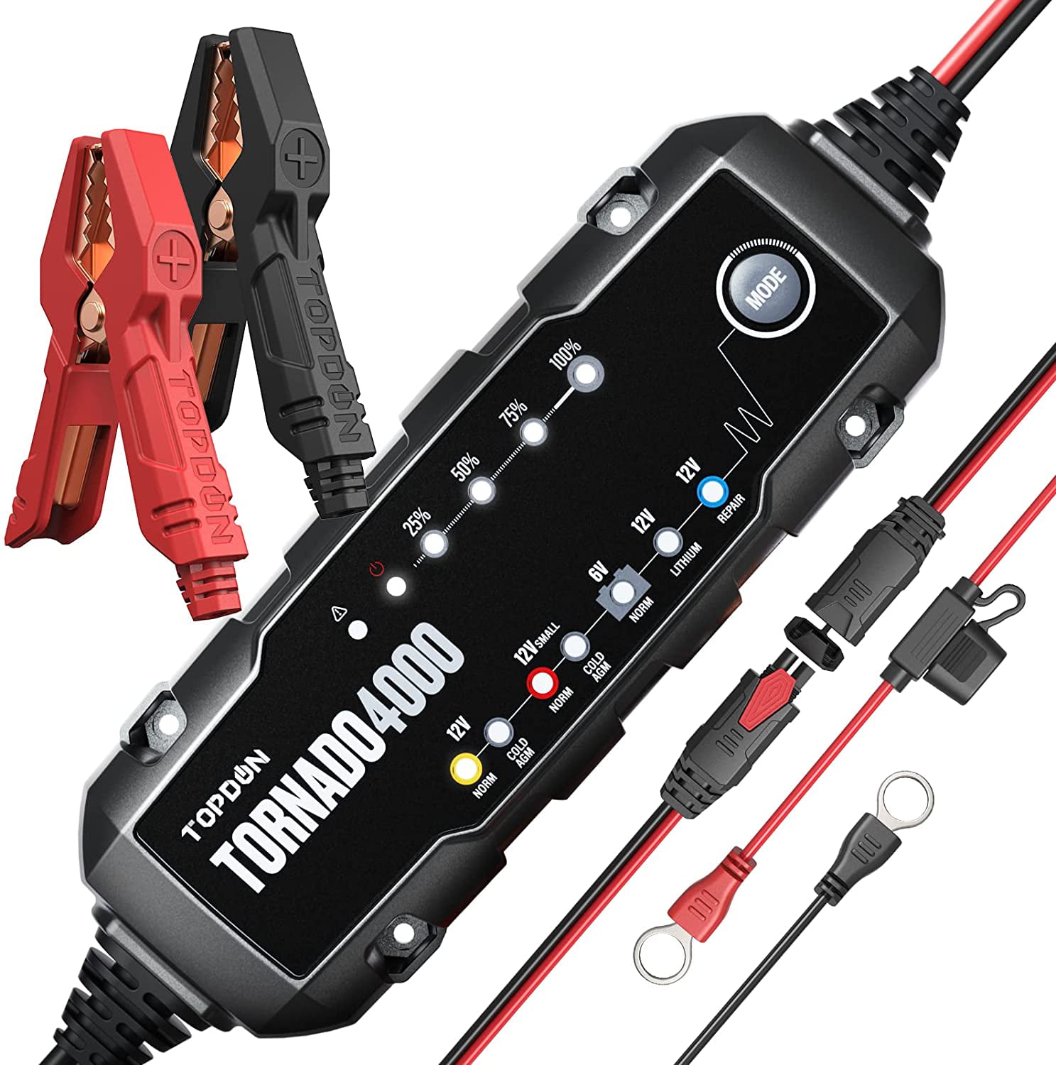 Topdon Car Battery Load Tester/Charger Maintainer/Portable Jump Starter Booster 