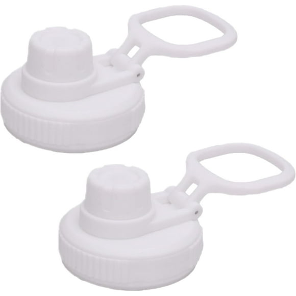 TRAHOO-Spout Lid for Hydro Flask Wide Mouth 12, 18, 32, 40, 64 OZ Water Bottles Flip Lid for Hydro flask Wide Mouth (White, 2Pcs)