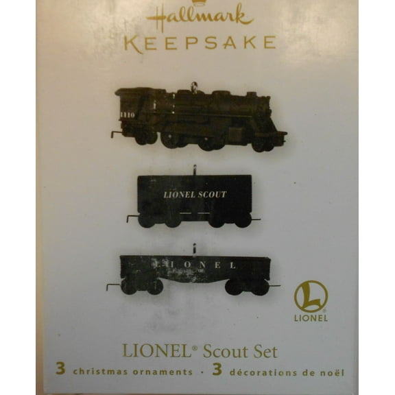 Hallmark Lionel Scout Set 2010 Miniature 3 Ornaments