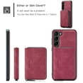 thumbnail image 2 of SaniMore Case for Samsung Galaxy A54 5G 6.6" 2023, PU Leather Case Detachable Magnetic Zipper Wallet Card Slots Kickstand Wireless Charging Anti-drop Shockproof 360° Protection Cover, Red, 2 of 7