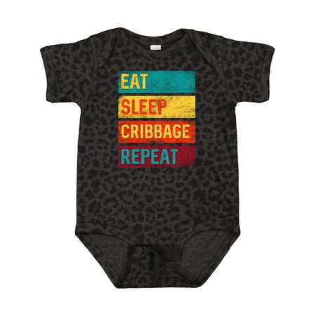 

Inktastic Cribbage Player Gift Eat Sleep Cribbage Repeat Gift Baby Boy or Baby Girl Bodysuit