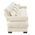 thumbnail image 6 of Super Comfort Oversized Modular Velvet Sectional Sofa Couch with Movable Ottoman,Corner Sectional with Bolstered Armrests, Deep Seat Cloud Couch, Convertible L Shaped Couch for Living Room Cream 44005, 6 of 8