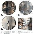 thumbnail image 3 of Designart "Stylish Couture Cityscape" Cityscapes Metal Wall Art Set, 3 of 5