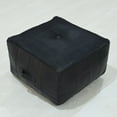thumbnail image 4 of Square Shaped Buffalo Leather Handmade Eco-Friendly Black Pouf - Square Shape Pouf, 21"x21"x12", Geometric Pouf, Buffalo Leather Pouf, Recycled Foam with Fibre Fill Stuffed Pouf, Leather Seating Pouf, 4 of 10