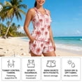 thumbnail image 5 of Xoenoiee Tropical Palm Tree Print Tankini Swimsuits for Women 2026 Two Piece Bathing Suits with Pockets Tummy Control Ruched Swim Suits with Shorts, 2XL, 5 of 7