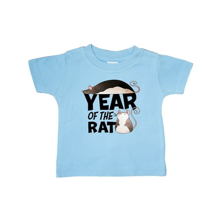 

Inktastic Year of the Rat Cute Black and White Rats Gift Baby Boy or Baby Girl T-Shirt